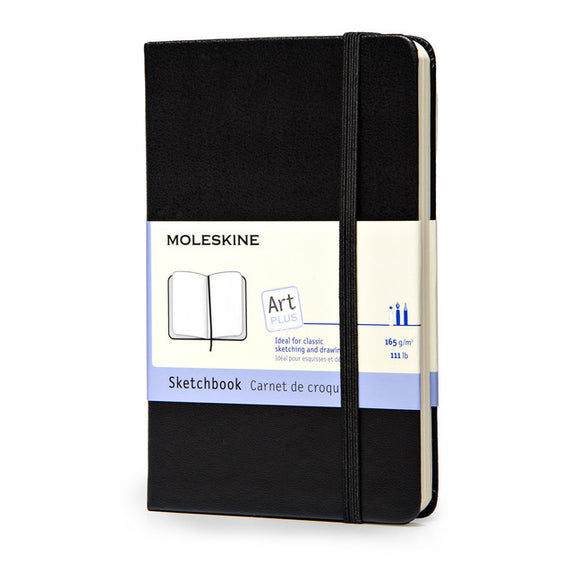 Moleskine Art Plus Sketchbook, Pocket, Plain, Black, Hard Cover (3.5 x 5.5)