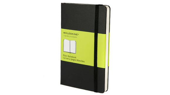 Moleskine Classic Notebook, Pocket, Plain, Black, Hard Cover (3.5 x 5.5)
