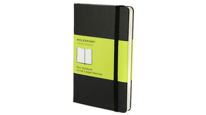 Moleskine Classic Notebook, Pocket, Plain, Black, Hard Cover (3.5 x 5.5)