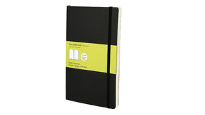 Moleskine Classic Notebook, Large, Plain, Black, Soft Cover (5 x 8.25)