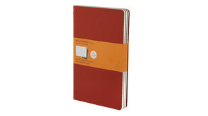 Moleskine Cahier Journal (Set of 3), Large, Ruled, Cranberry Red, Soft Cover (5 x 8.25)