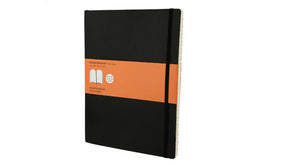 Moleskine Classic Notebook, Extra Large, Ruled, Black, Soft Cover (7.5 x 10)