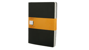 Moleskine Cahier Journal (Set of 3), Extra Large, Ruled, Black, Soft Cover (7.5 x 10)