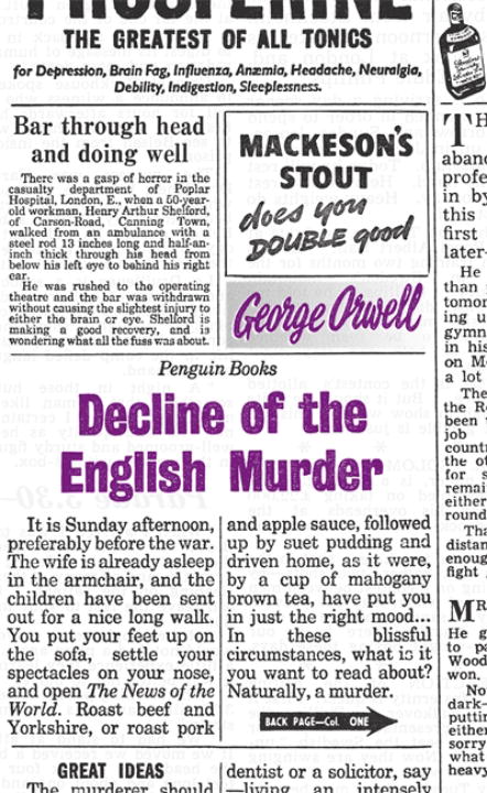 Great Ideas Decline of the English Murder