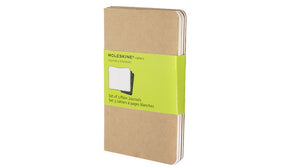 Moleskine Cahier Journal (Set of 3), Pocket, Plain, Kraft Brown, Soft Cover (3.5 x 5.5)