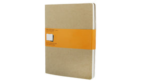 Moleskine Cahier Journal (Set of 3), Extra Large, Ruled, Kraft Brown, Soft Cover (7.5 x 10)